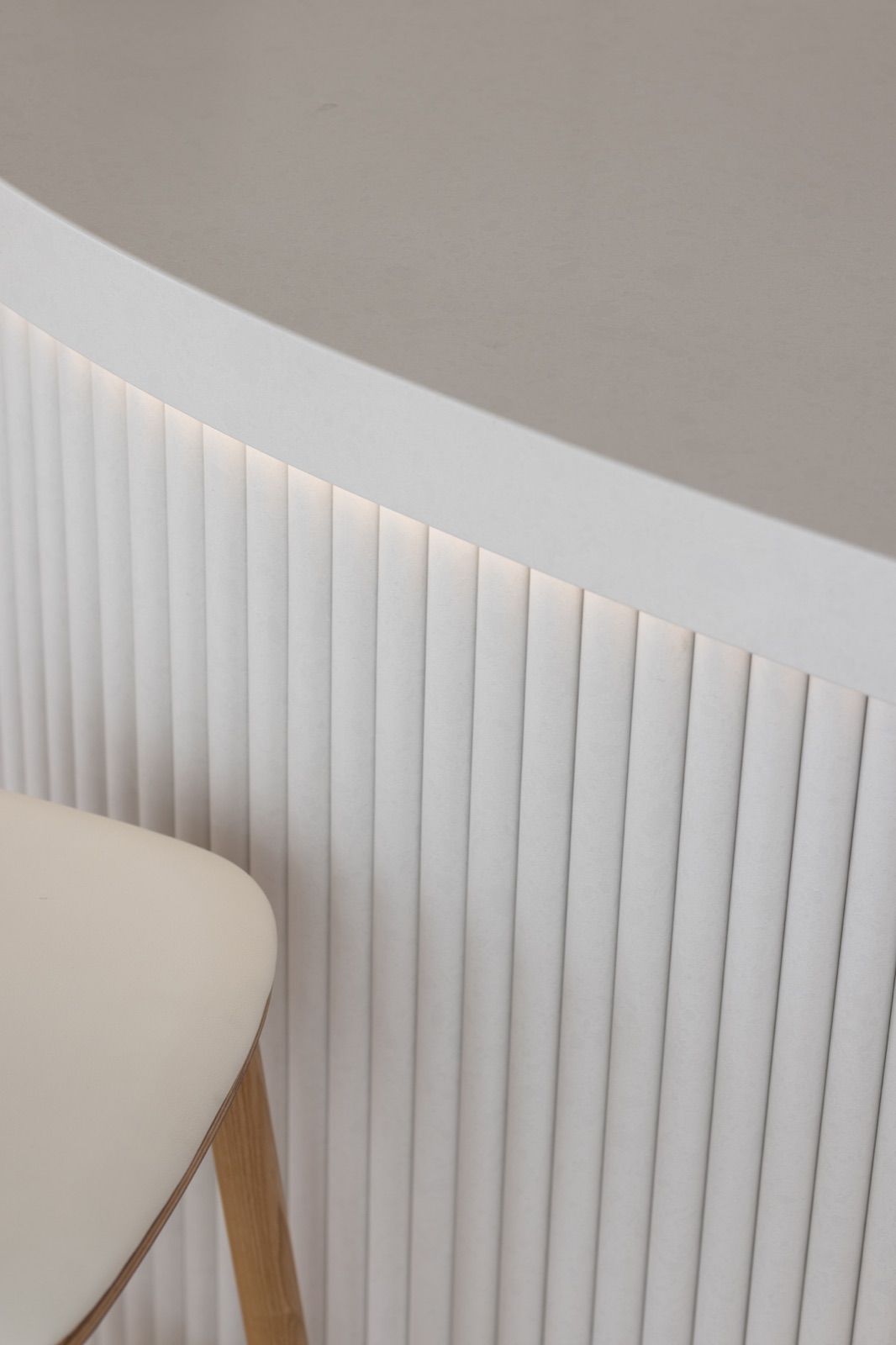 Fluted timber joinery detail